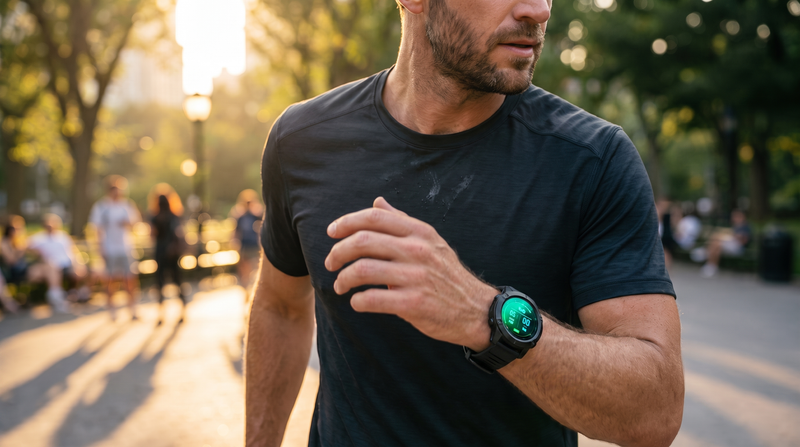 Smartwatch compared with a smart ring on the wrist and finger