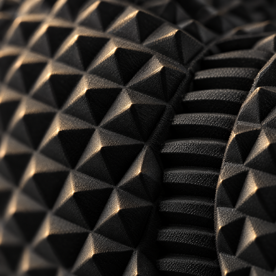 Close-up of the textured nodes and central groove on Peak Peanut Pro